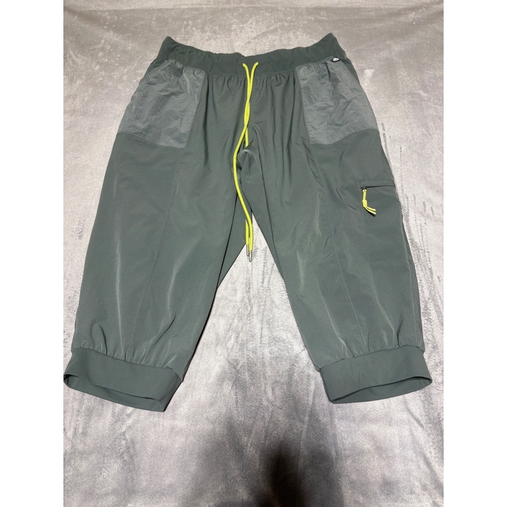 Livi Women Size 18/20 Green Poly Blend Cropped Pants